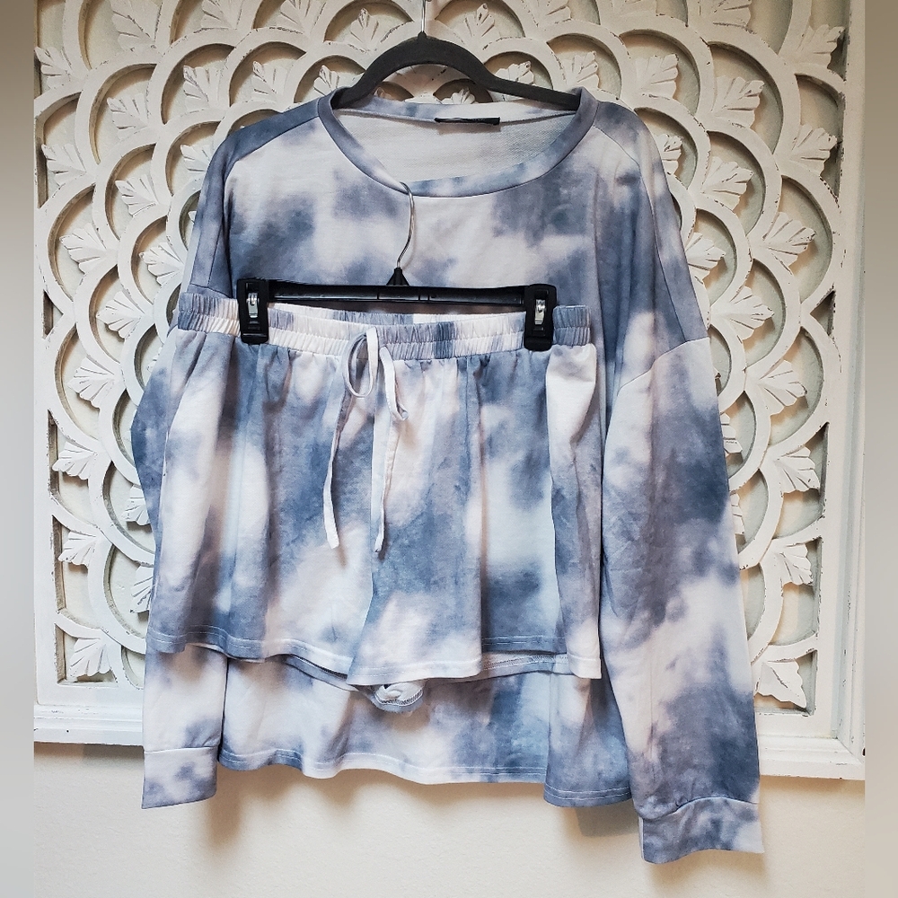 Romantic Hut Brand From Zulily Tie Dye Look Lounge Shorts Set In Large